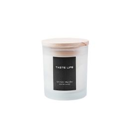Smokeless Handmade Soy Wax Scented Candle With Clear Wooden Cover (Style: Sun kiss)